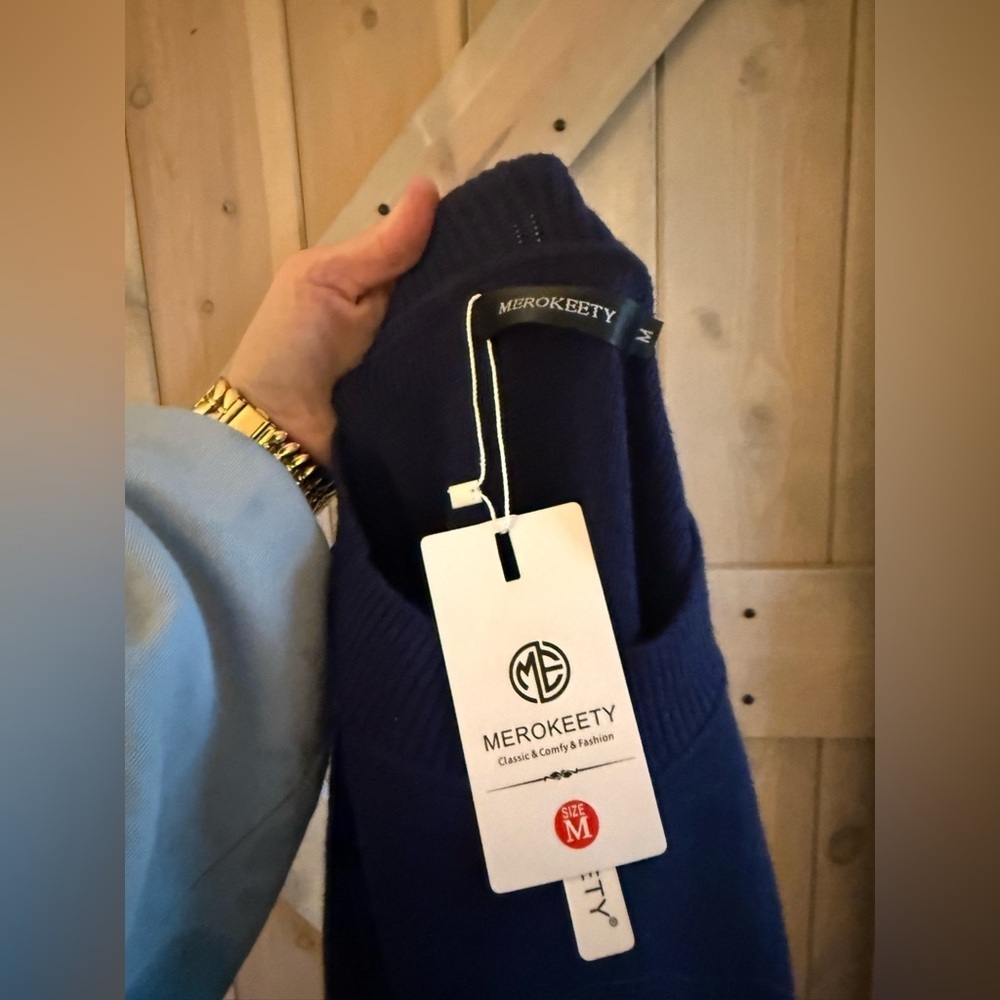 NWT Merokeety Crewneck Crop Sweater - Picture 5 of 11